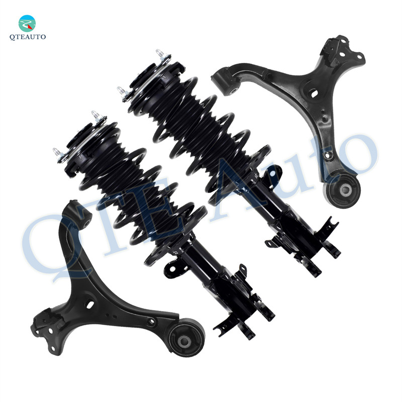 Set of 4 Front Lower Control Arm Ball Joint-Quick Complete Strut-Coil Spring Assembly For 2012-2015 Honda Civic
