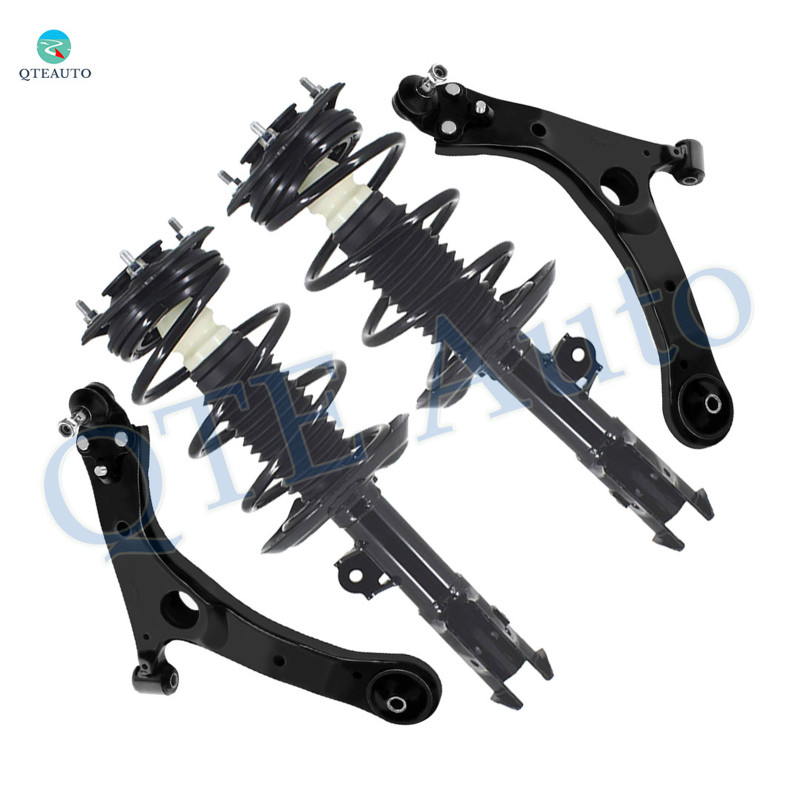 Set of 4 Front Lower Control Arm Ball Joint-Quick Complete Strut-Coil Spring Assembly For 2019-2022 Toyota Corolla