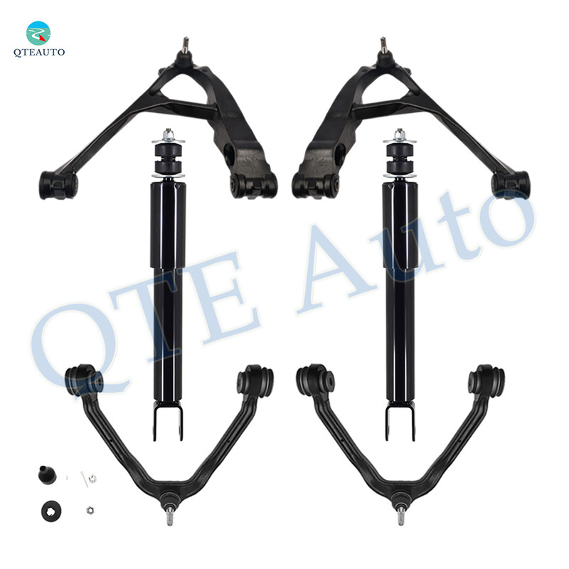 Set of 6 Front Upper and Lower Control Arm Ball Joint-Shock Absorber For 2007 GMC Sierra 1500 Classic Monotube Performance Upgrade