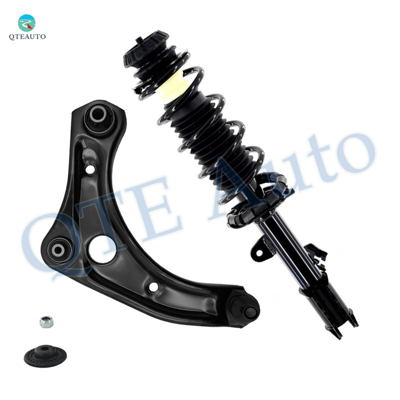 Front Left Lower Control Arm Ball Joint-Quick Complete Strut-Coil Spring Assembly For 2012-2019 Nissan Versa