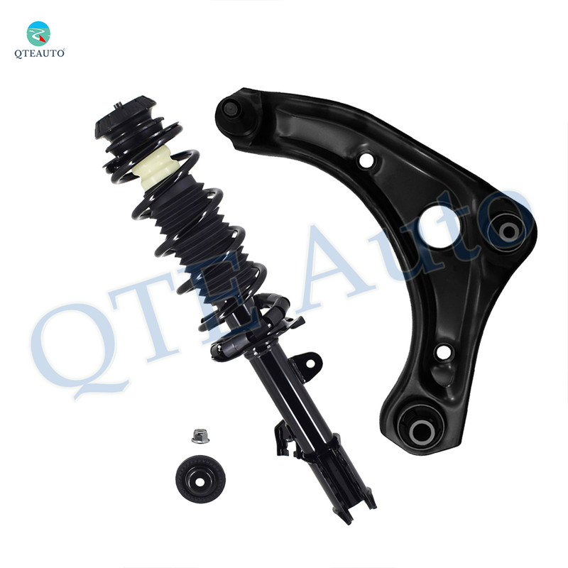 Front Left Lower Control Arm Ball Joint-Quick Complete Strut-Coil Spring Assembly For 2012-2019 Nissan Versa