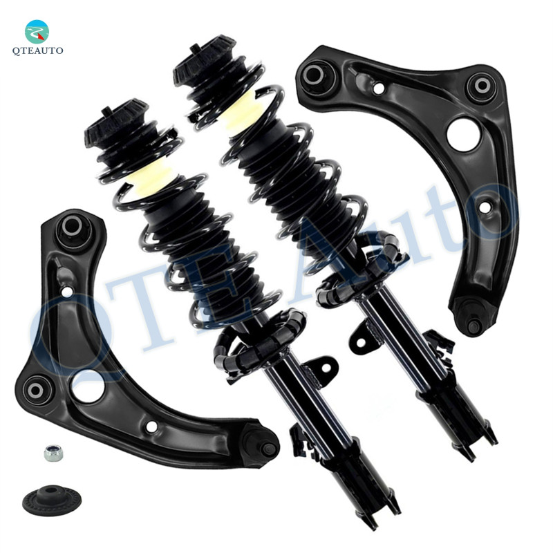 Set of 4 Front Lower Control Arm Ball Joint-Quick Complete Strut-Coil Spring Assembly For 2012-2019 Nissan Versa