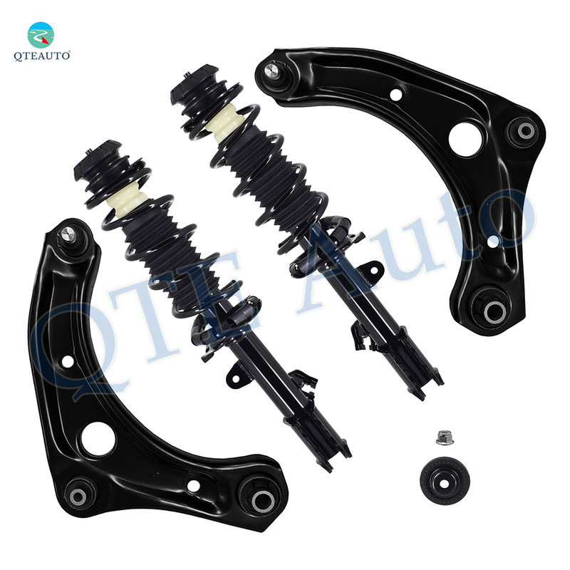 Set of 4 Front Lower Control Arm Ball Joint-Quick Complete Strut-Coil Spring Assembly For 2012-2019 Nissan Versa