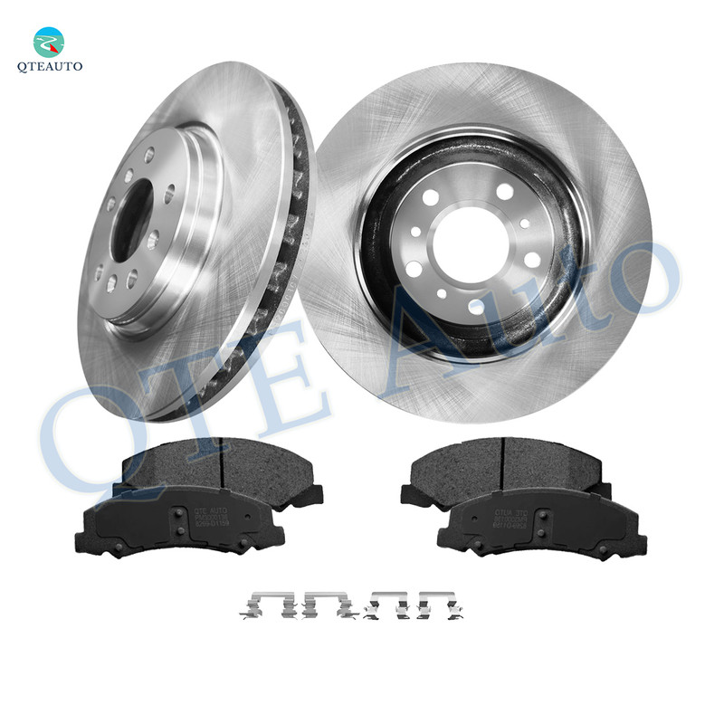 Set of 6 Front 322.95mm Brake Disc Rotors-Ceramic Brake Pad Kit For 2008 2009 Buick Allure