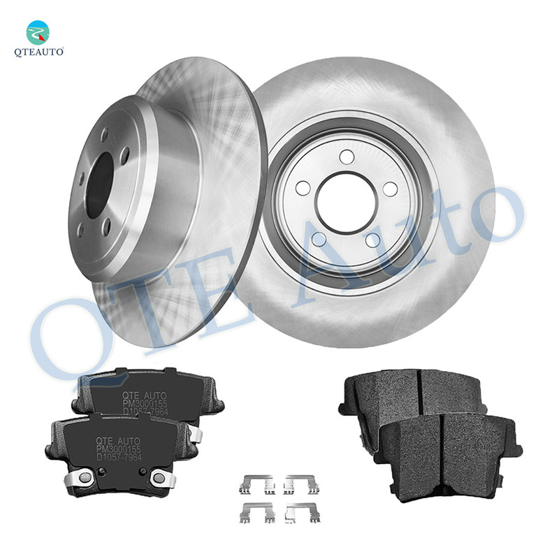 Set of 6 Rear 320mm Brake Disc Rotors-D1057 7964 Ceramic Brake Pad Kit For 2006-2010 Chrysler 300