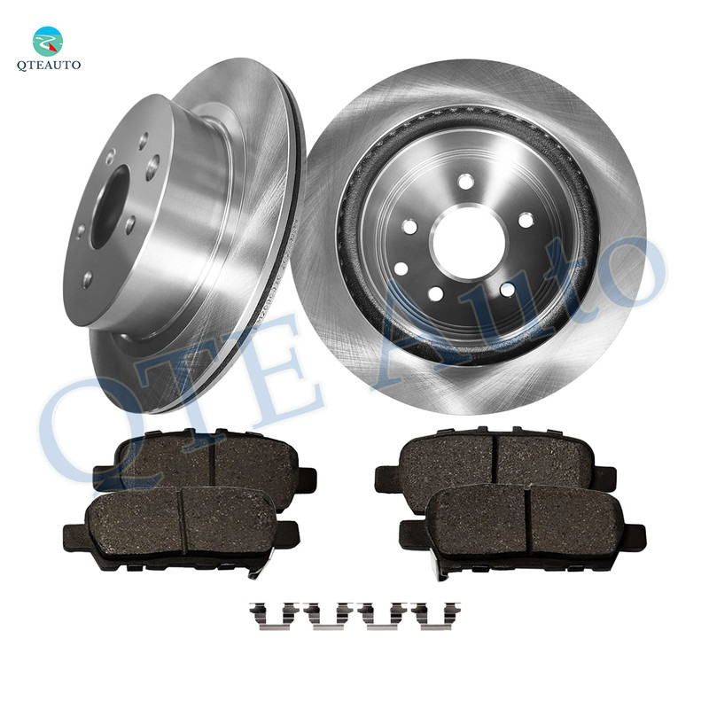 Set of 6 Rear 292mm Brake Disc Rotors-Ceramic Brake Pad Kit For 2015-2019 Nissan Rogue