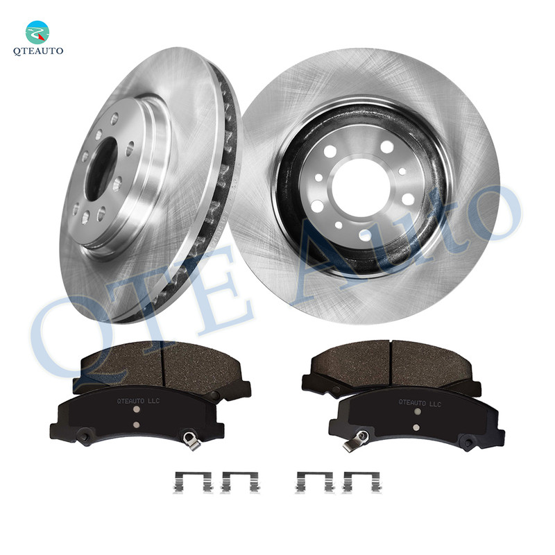 Set of 6 Front 322.95mm Brake Disc Rotors-Ceramic Brake Pad Kit For 2006-2011 Buick Lucerne