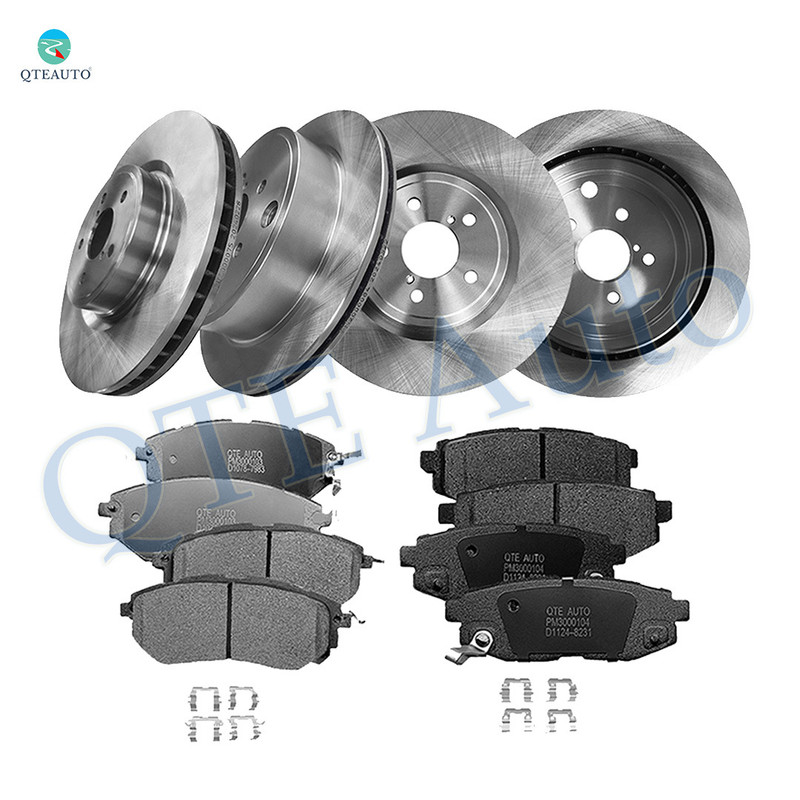 Set of 12 Front 316mm-Rear 290mm Brake Disc Rotors-Ceramic Brake Pad Kit For 2010 2011 Subaru Outback