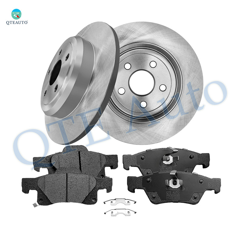 Set of 6 Rear 330mm Brake Disc Rotors-Ceramic Brake Pad Kit For 2011-2020 Jeep Grand Cherokee