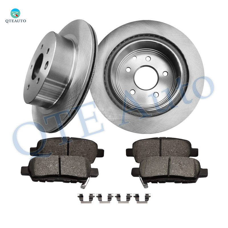 Set of 6 Rear 292mm Brake Disc Rotors-Ceramic Brake Pad Kit For 2014-2017 Nissan Juke