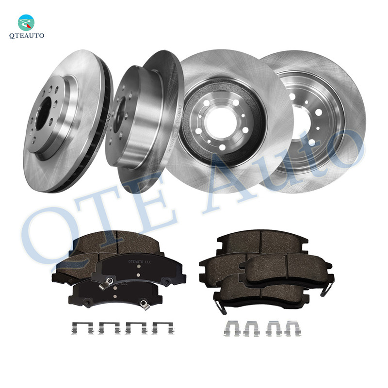 Set of 12 Front 302.95mm-Rear 278mm Brake Disc Rotors-Ceramic Brake Pad Kit For 2006 2007 Chevrolet Monte Carlo Rear D814 7387