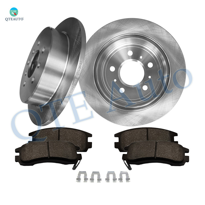 Set of 6 Rear 278mm Brake Disc Rotors-Ceramic Brake Pad Kit For 2001 2002 Oldsmobile Intrigue
