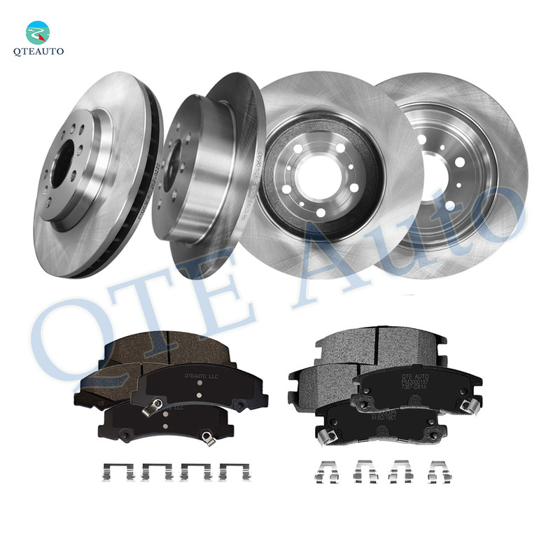 Set of 12 Front 302.95mm-Rear 278mm Brake Disc Rotors-Ceramic Brake Pad Kit For 2006 2007 Chevrolet Monte Carlo