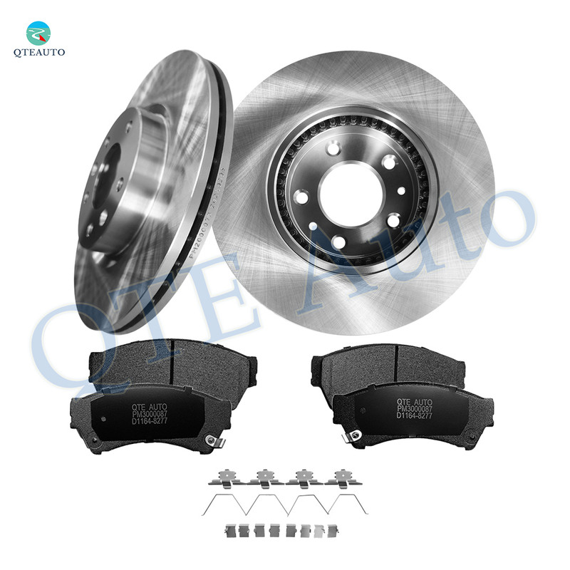 Set of 6 Front 299mm Brake Disc Rotors-Ceramic Brake Pad Kit For 2007-2012 Lincoln MKZ