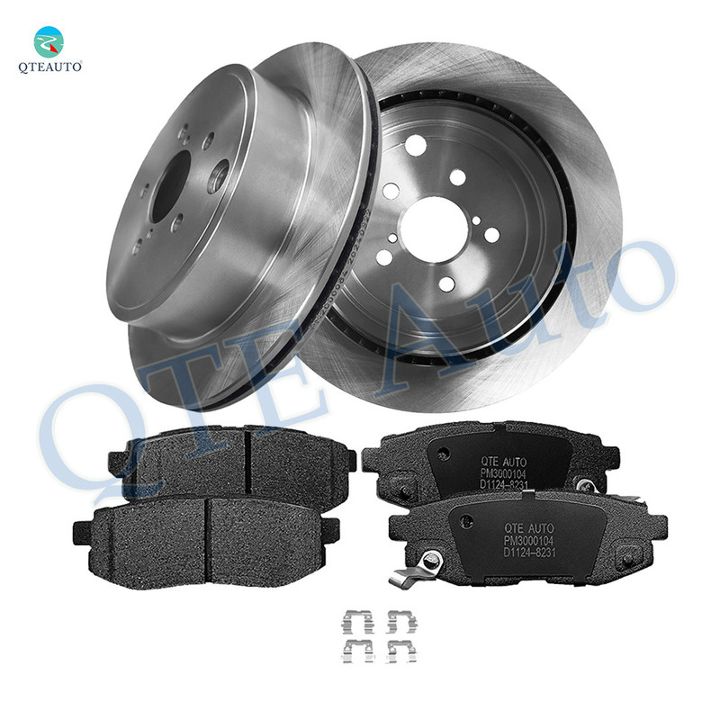 Set of 6 Rear 290mm Brake Disc Rotors-Ceramic Brake Pad Kit For 2013-2016 Scion FR-S