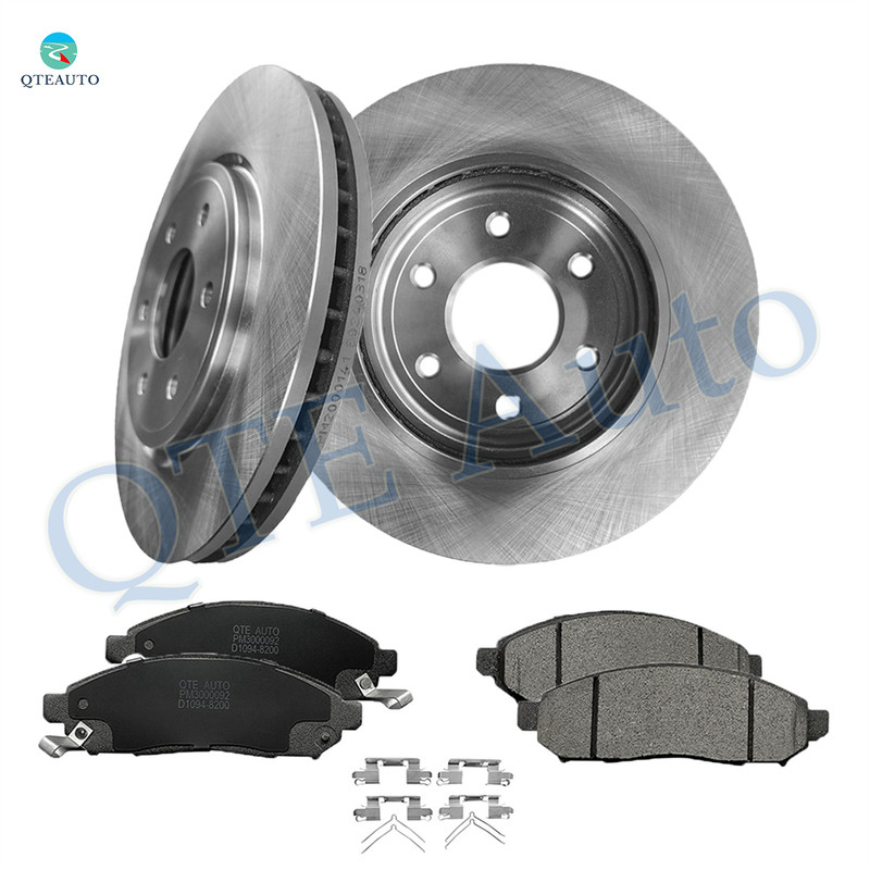 Set of 6 Front 296mm Brake Disc Rotors-Ceramic Brake Pad Kit For 2005-2012 Nissan Pathfinder