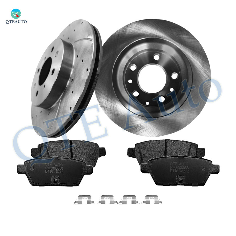 Set of 6 Rear 280mm Brake Disc Rotors-Ceramic Brake Pad Kit For 2007-2012 Lincoln MKZ