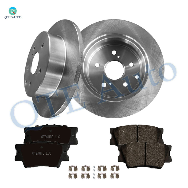 Set of 6 Rear 281mm Brake Disc Rotors-Ceramic Brake Pad Kit For 2006-2018 Toyota RAV4