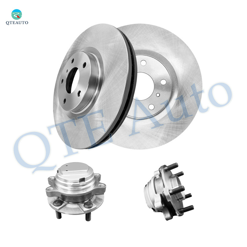 Set of 4 Front 320mm Brake Disc Rotors-Wheel Hub Bearing Assembly For 2011-2013 Infiniti M37