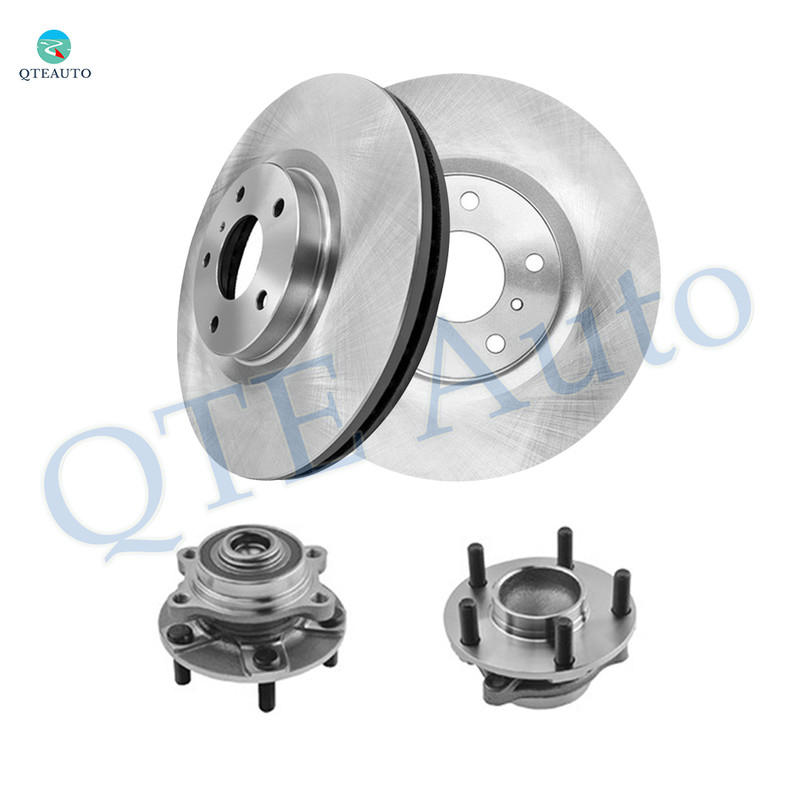 Set of 4 Front 320mm Brake Disc Rotors-Wheel Hub Bearing Assembly For 2006-2009 Nissan 350Z