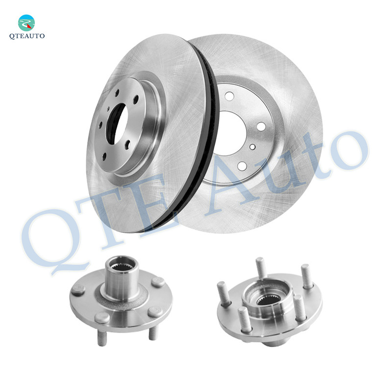 Set of 4 Front 320mm Brake Disc Rotors-Wheel Hub Bearing Assembly For 2004-2008 Nissan Maxima