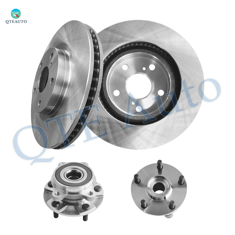Set of 4 Front 296mm Brake Disc Rotors-Wheel Hub Bearing Assembly For 2006-2018 Toyota RAV4