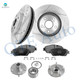 Set of 8 Front 296mm Drilled Slotted Brake Disc Rotors-Ceramic Brake Pad Kit-Wheel Hub Bearing Assembly For 2002 2003 Lexus ES300 Set of 8 Front 296mm Drilled Slotted Brake Disc Rotors-Ceramic Brake Pad Kit-Wheel Hub Bearing Assembly For 2002 2003 Lexus ES300