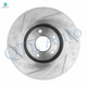 Set of 8 Front 296mm Drilled Slotted Brake Disc Rotors-Ceramic Brake Pad Kit-Wheel Hub Bearing Assembly For 2006-2010 Pontiac G6