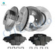 Set of 12 Front 300mm-Rear 284mm Brake Disc Rotors-Front D1444 8595 Rear Ceramic Brake Pad Kit For 2011-2015 Hyundai Sonata