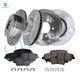 Set of 12 Front 300mm-Rear 284mm Brake Disc Rotors-Front D1444 8595 Rear 8428A-D1445 Ceramic Brake Pad Kit For 2011-2015 KIA Optima