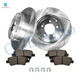 Set of 6 Rear 284mm Drilled Slotted Brake Disc Rotors-Rear 8428A-D1445 Ceramic Brake Pad Kit For 2011-2015 KIA Optima