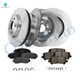 Set of 12 Front 319.7mm-Rear 334mm Brake Disc Rotors-Ceramic Brake Pad Kit For 2011-2014 Honda Odyssey