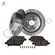 Set of 6 Rear 308mm Brake Disc Rotors-Ceramic Brake Pad Kit For 2015-2019 Infiniti QX60