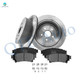 Set of 6 Rear 309mm Brake Disc Rotors-Ceramic Brake Pad Kit For 2011-2020 Toyota Sienna
