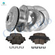 Set of 12 Front 280mm-Rear 262mm Drilled Slotted Brake Disc Rotors-Ceramic Brake Pad Kit For 2014-2016 KIA Forte5