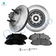 Set of 6 Front 331mm Disc Brake Rotor and Hub Assembly-Ceramic Brake Pad Kit For 2004 Ford F-150 Heritage XLT XL