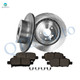Set of 6 Rear 308mm Brake Disc Rotors-Ceramic Brake Pad Kit For 2015-2017 Infiniti QX50