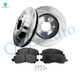 Set of 6 Front 276mm Brake Disc Rotors-Ceramic Brake Pad Kit For 2007 Dodge Caliber