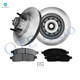 Set of 6 Front 331mm Disc Brake Rotor and Hub Assembly-Ceramic Brake Pad Kit For 2004 Ford F-150 Heritage