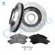 Set of 6 Front 305mm Brake Disc Rotors-Ceramic Brake Pad Kit For 2005 Saab 9-7X