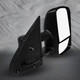 Right Passenger Side Mirror, Power Heated Textured Black Manual Folding For 2001 2002 Chevrolet Silverado 1500 HD