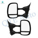 Driver & Passenger Side Mirrors, Left-Right Manual Adjust Non-Heated Textured Black Manual Folding For 1999-2007 Ford F-250 Super Duty, Door Mirror Pair of 2
