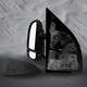 Left Driver Side Mirror, Manual Adjust Non-Heated Textured Black Manual Folding For 1999-2007 Ford F-550 Super Duty