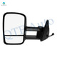 Left Driver Side Mirror, Power Heated Textured Black Manual Folding For 2007 GMC Sierra 3500 Classic