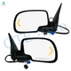Driver & Passenger Side Mirrors, Left-Right Power Heated With 1 Paintable and 1 Textured Black Cap Manual Folding with Turn Signal Light For 2003 2005 2006 GMC Sierra 1500 HD, Door Mirror Pair of 2