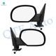 Driver & Passenger Side Mirrors, Left-Right Power Heated Chrome Manual Folding For 2007-2013 GMC Sierra 1500, Door Mirror Pair of 2