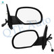 Driver & Passenger Side Mirrors, Left-Right Power Heated With 1 Paintable and 1 Textured Black Cap Manual Folding For 2007-2013 GMC Sierra 3500 HD, Door Mirror Pair of 2