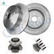 Set of 4 Rear 269mm Brake Disc Rotors-Wheel Hub Bearing Assembly For 2003-2008 Toyota Matrix Non-ABS