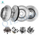 Set of 8 Front-Rear 320mm Brake Disc Rotors-Wheel Hub Bearing Assembly For 2005-2008 Dodge Magnum