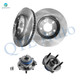 Set of 4 Front 296.95mm Brake Disc Rotors-Wheel Hub Bearing Assembly For 2005-2009 Buick Lacrosse 5 Stud Wheel